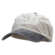 Space Explorer Embroidered Pigment Dyed Wash Caps