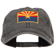 Arizona State Flag Embroidered Washed Cap