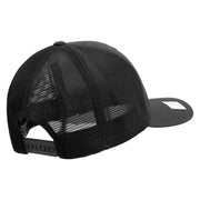 Licensed US Navy Seabees Embroidered Flexfit Mesh Trucker Cap - Black OSFM