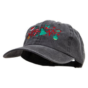 Christmas Decorations with Eletocardiography Cotton Twill Premium Pigment Dyed Cap - Black OSFM