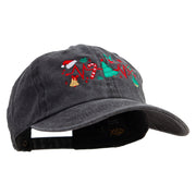 Christmas Decorations with Eletocardiography Cotton Twill Premium Pigment Dyed Cap - Black OSFM