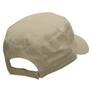 Purple Shell Garment Washed Adjustable Army Cap - Khaki OSFM