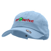 Oktoberfest Hops Embroidered Washed Cap