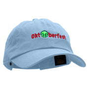 Oktoberfest Hops Embroidered Washed Cap