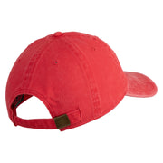 2nd Marine Division Retired Embroidered Washed Solid Pigment Dyed Cotton Twill Brass Buckle Cap - Red OSFM
