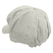 Colorful Polor Bear Embroidered Cotton Elastic Newsboy Cap - White OSFM