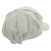 Colorful Polor Bear Embroidered Cotton Elastic Newsboy Cap - White OSFM