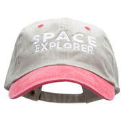 Space Explorer Embroidered Pigment Dyed Wash Caps