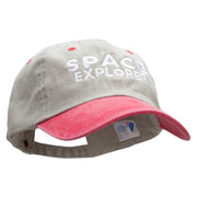 Space Explorer Embroidered Pigment Dyed Wash Caps