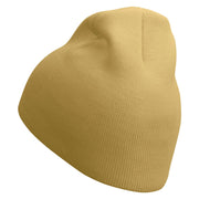 Science Embroidered 8 inch Acrylic Short Blank Beanie - Khaki OSFM