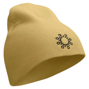 Science Embroidered 8 inch Acrylic Short Blank Beanie - Khaki OSFM