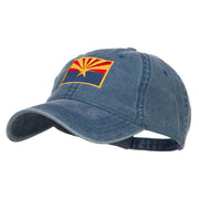 Arizona State Flag Embroidered Washed Cap