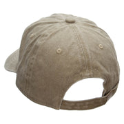 Grandpa's Hobby Embroidered Unstructured Pigment Dyed Cotton Cap - Khaki OSFM