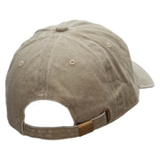 Grandpa's Hobby Embroidered Unstructured Pigment Dyed Cotton Cap - Khaki OSFM