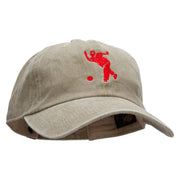 Grandpa's Hobby Embroidered Unstructured Pigment Dyed Cotton Cap - Khaki OSFM