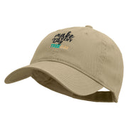 Three Day Embroidered Garment Washed Cotton Twill Cap - Khaki OSFM