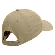 Three Day Embroidered Garment Washed Cotton Twill Cap - Khaki OSFM