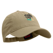 Three Day Embroidered Garment Washed Cotton Twill Cap - Khaki OSFM