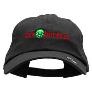 Oktoberfest Hops Embroidered Washed Cap