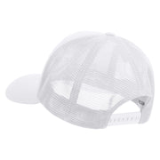 Licensed US Navy Seabees Embroidered Flexfit Mesh Trucker Cap - White OSFM