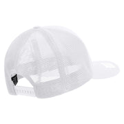 Licensed US Navy Seabees Embroidered Flexfit Mesh Trucker Cap - White OSFM