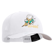 Licensed US Navy Seabees Embroidered Flexfit Mesh Trucker Cap - White OSFM