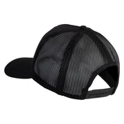 USA Flag 1776 America 2026 Gold Patched Solid Cotton Twill 5 panel Mesh Back Cap - Black OSFM