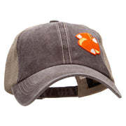 Candy Corn Embroidered Patched Pigment Dyed Mesh Cap