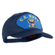 U.S. Navy Eagle Blue Patched Solid Cotton Twill Pro Style Cap - Navy OSFM