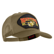 Marines Est. 1775 Patched Solid Cotton Twill Mesh Prostyle Cap - Khaki OSFM