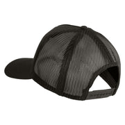 USA Flag 1776 America 2026 Gold Patched Solid Cotton Twill 5 panel Mesh Back Cap - Charcoal OSFM
