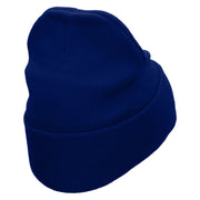 Great Sphinx Embroidered 12 Inch Long Knitted Beanie - Royal OSFM