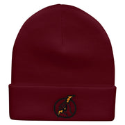 Electrician Embroidered 12 Inch Long Knitted Beanie - Maroon OSFM