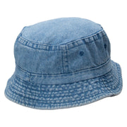 Hand Written Chocolate Embroidered Bucket Hat - Lt-Denim OSFM