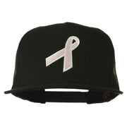 Breast Cancer Ribbon Embroidered Mesh Cap