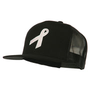 Breast Cancer Ribbon Embroidered Mesh Cap