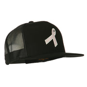 Breast Cancer Ribbon Embroidered Mesh Cap