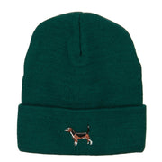 Beagle Dog Embroidered Long Beanie