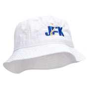 JFK Embroidered Bucket Hat - White OSFM