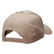 Heart Shaped Pizza Embroidered Solid Cotton Twill Low Profile Snap Cap - Khaki OSFM