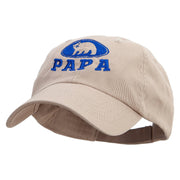 Bear Papa Low Profile Washed Cap - Khaki OSFM