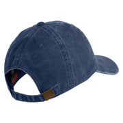 U.S. Marine Corps 2nd Marine Division Embroidered Washed Solid Pigment Dyed Cotton Twill Brass Buckle Cap - Navy OSFM