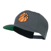 Basketball Embroidered Flat Bill Cap