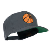 Basketball Embroidered Flat Bill Cap