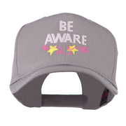 Be Aware Cancer Awareness Embroidered Cap