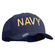 Licensed US Navy Embroidered Retro Trucker Cap - Navy OSFM