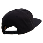 Power Abstract Cartoon Embroidered Wool Blend Prostyle Snapback - Black OSFM