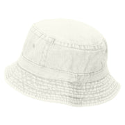 Hand Written Chocolate Embroidered Bucket Hat - White OSFM