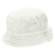 Hand Written Chocolate Embroidered Bucket Hat - White OSFM