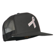 Breast Cancer Ribbon Embroidered Mesh Cap